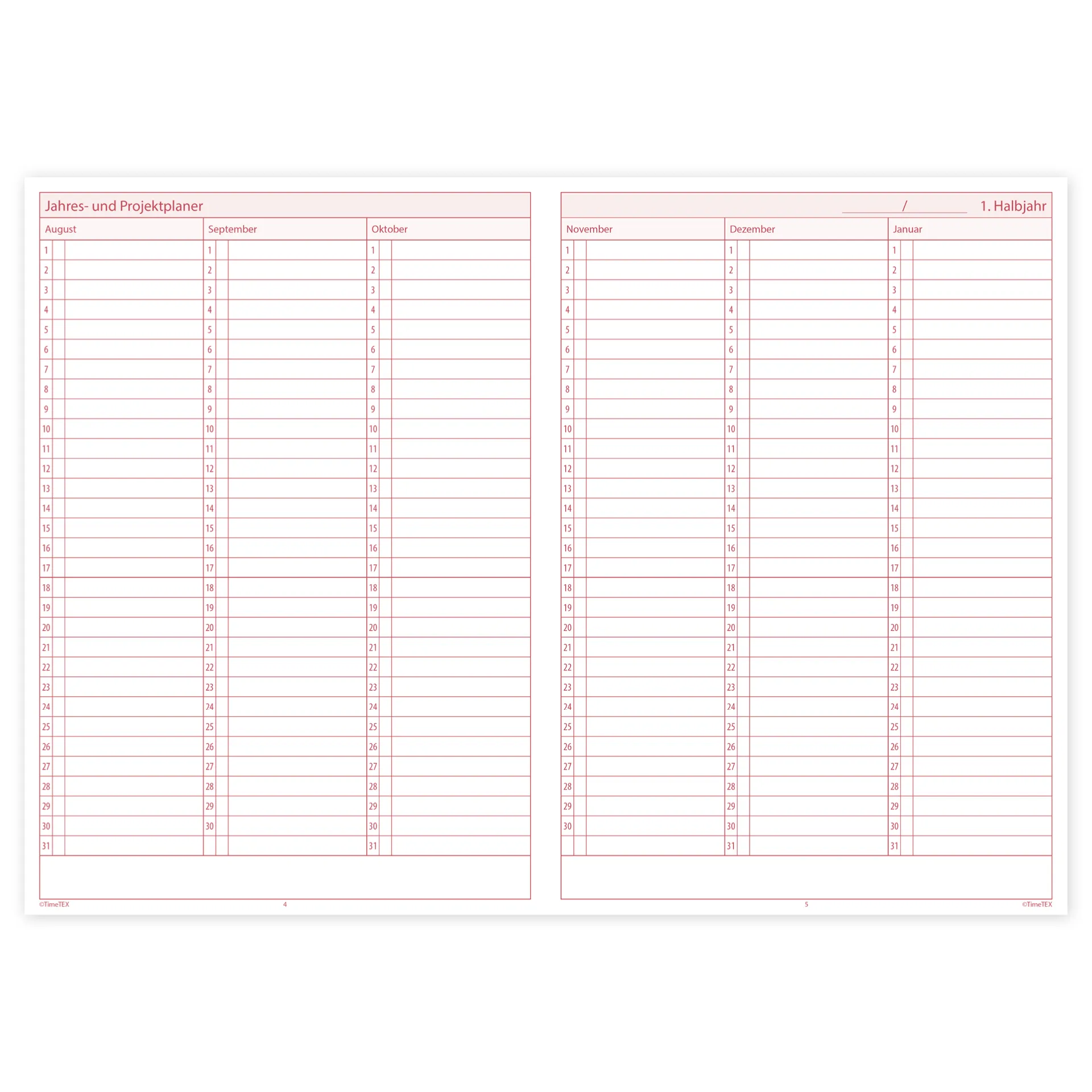 TimeTEX Unterrichts-Planer Universal, A5