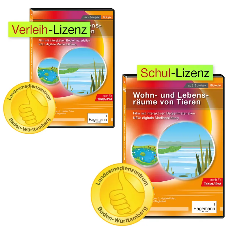Didaktische DVD "Wohn- und Lebensräume von Tieren", tabletfähig