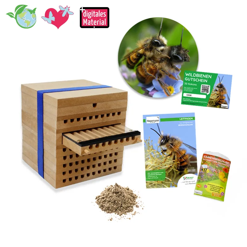 Gutschein-Set "Wildbienen", Gehörnte Mauerbiene, 5-tlg.