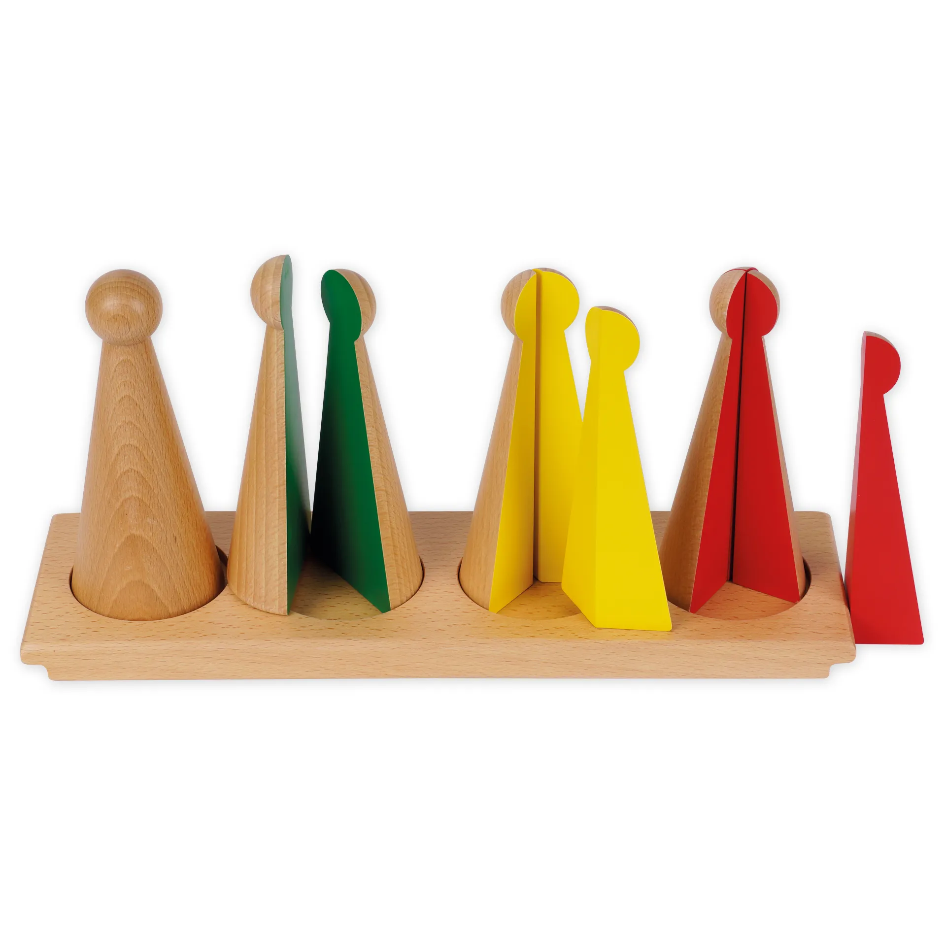 TimeTEX Set Kegel zum Bruchrechnen mit Ständer "Montessori Premium"