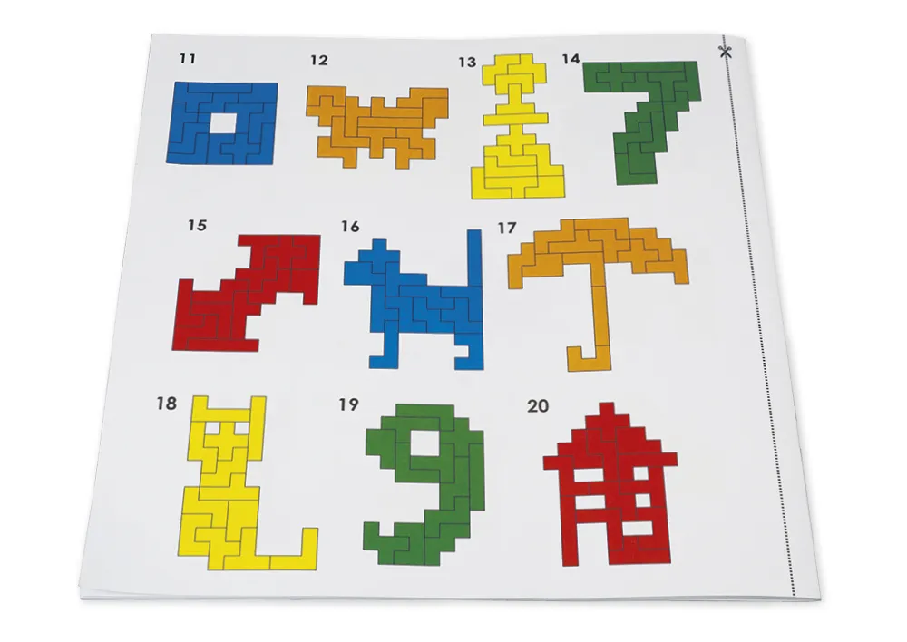 Vorlagen für Pentomino, in Original-Größe