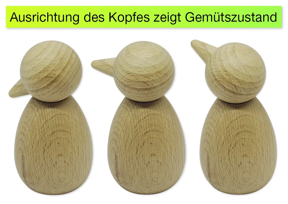 Emotions-Männchen aus Holz, ca. 8 cm hoch