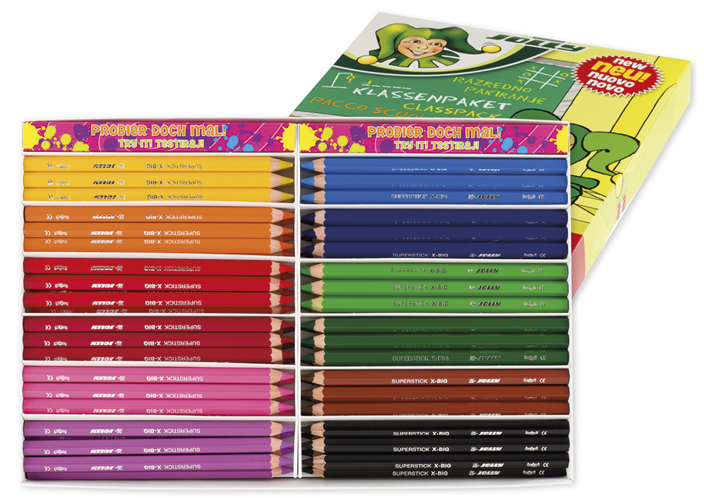 TimeTEX Gruppen-Set JOLLY X-BIG, Grundfarben, 72-tlg.