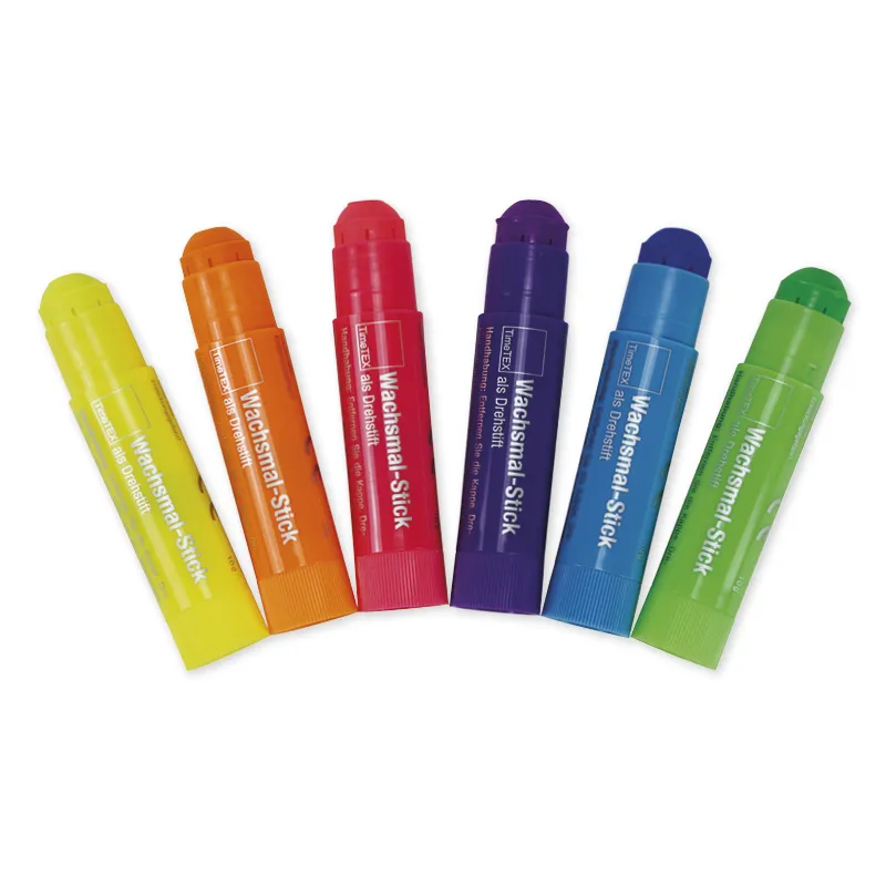 Wachsmal-Sticks 6 Neon-Farben als Drehstift