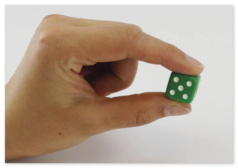 Spielwürfel-Satz, 100-tlg. in Dose, bunt, 15 mm, mit Augen