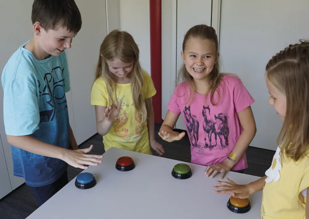 Antwoord buzzers 4-delige set, licht & signaaltonen