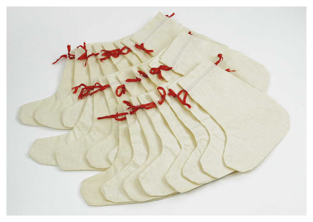 Baumwoll-Stiefel für Adventskalender, 24 Stück Baumwoll-Stiefel für Adventskalender, 24 Stück