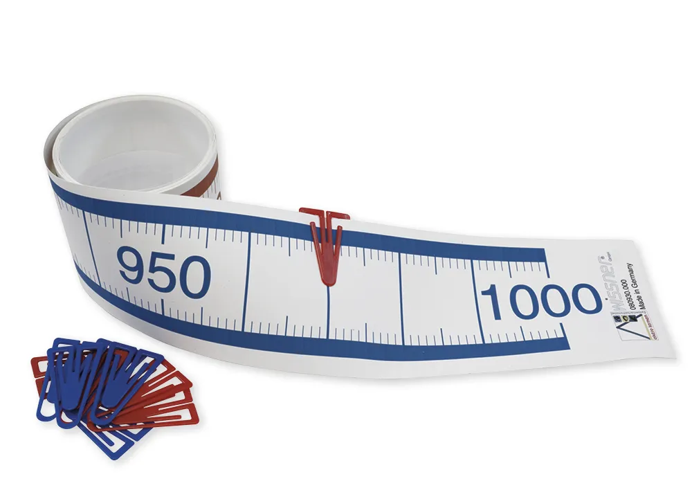 Demo-Zahlenstrahl-Rechenband mit Klettpunkten, 5 m, 1-1.000