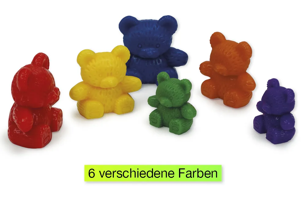 Rekenberen "Familie" in box, 6 versch. kleuren, 96-delig Rekenberen "Familie" in box, 6 versch. kleuren, 96-delig