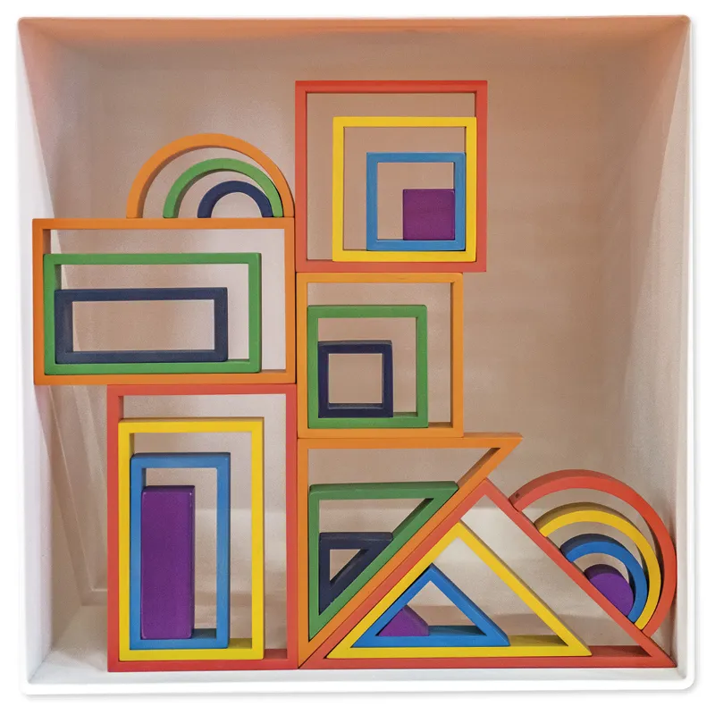 Holzbausteine "Architektur", farbig, 28-tlg.