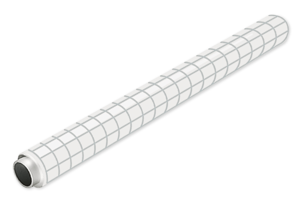 Hagemann Whiteboard-Folie statisch, 20 m auf Rolle, kariert matt