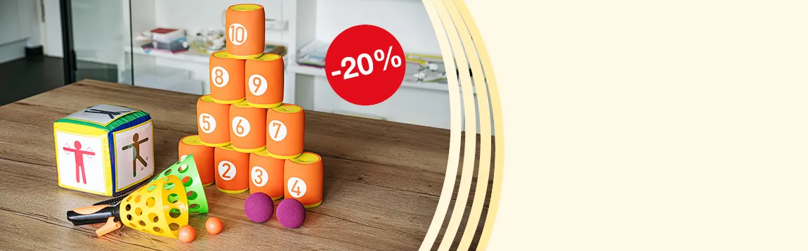 Flüster Dosenlernspiel für geräuscharmes "Bewegtes Lernen"