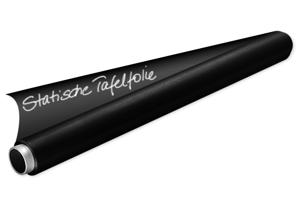 TimeTEX Tafel-Folie statisch, 20 m auf Rolle, schwarz glänzend, abwischbar