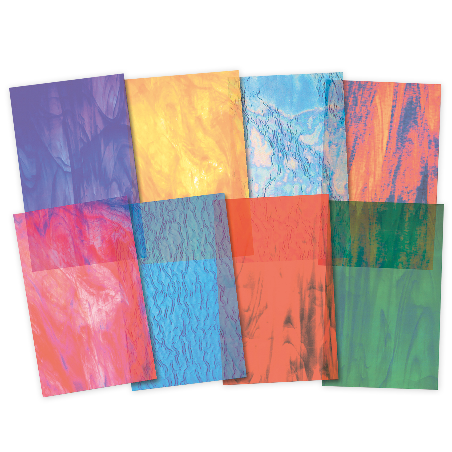 TimeTEX Transparentpapier "Buntglas", 14x22 cm, 24 Blatt