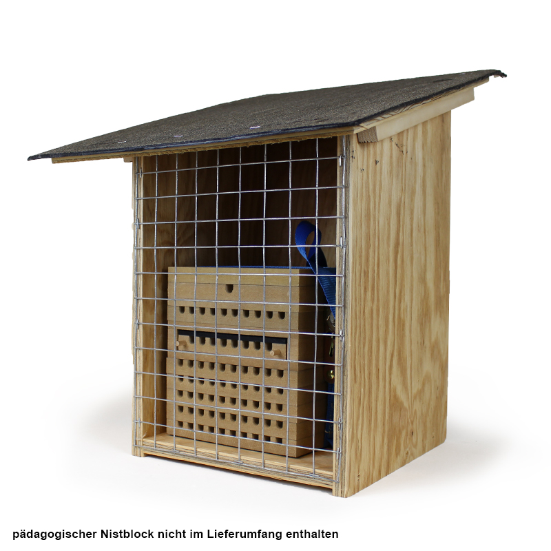 Schutzhaus für pädagogischen Nistblock