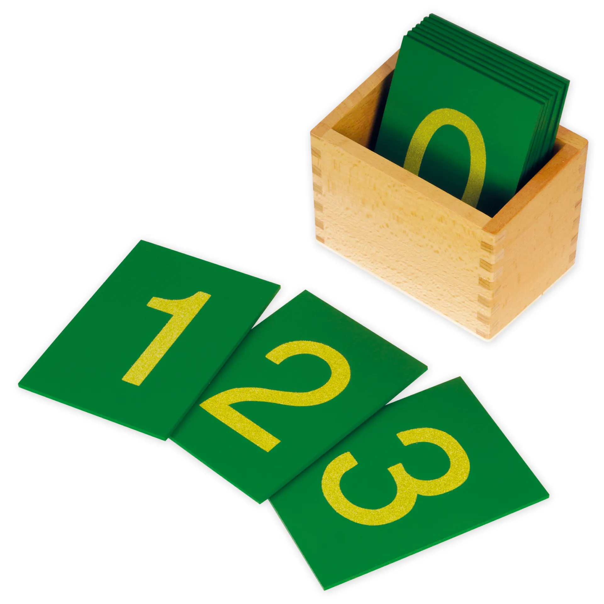 TimeTEX Set Sandpapier Ziffern mit Kasten "Montessori Premium"