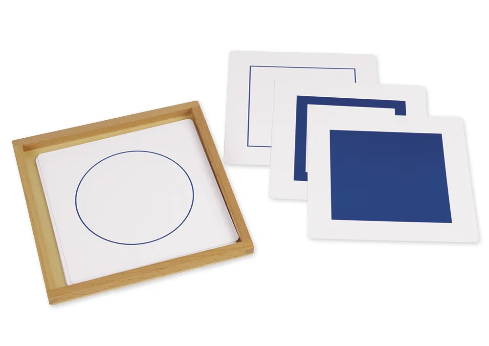 TimeTEX kaartenset voor het geometrisch raam, eerste aanbieding "Montessori Premium"