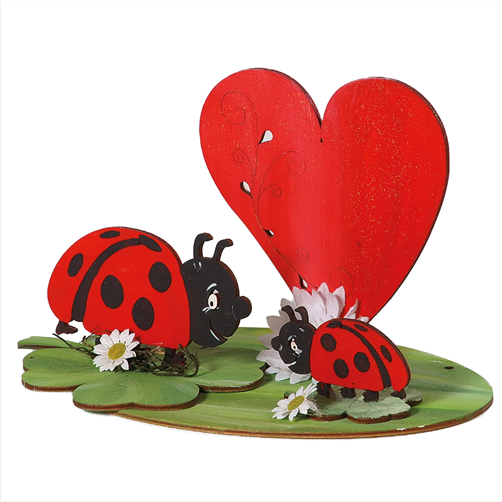 Marienkäfer aus Holz, 10x6 cm