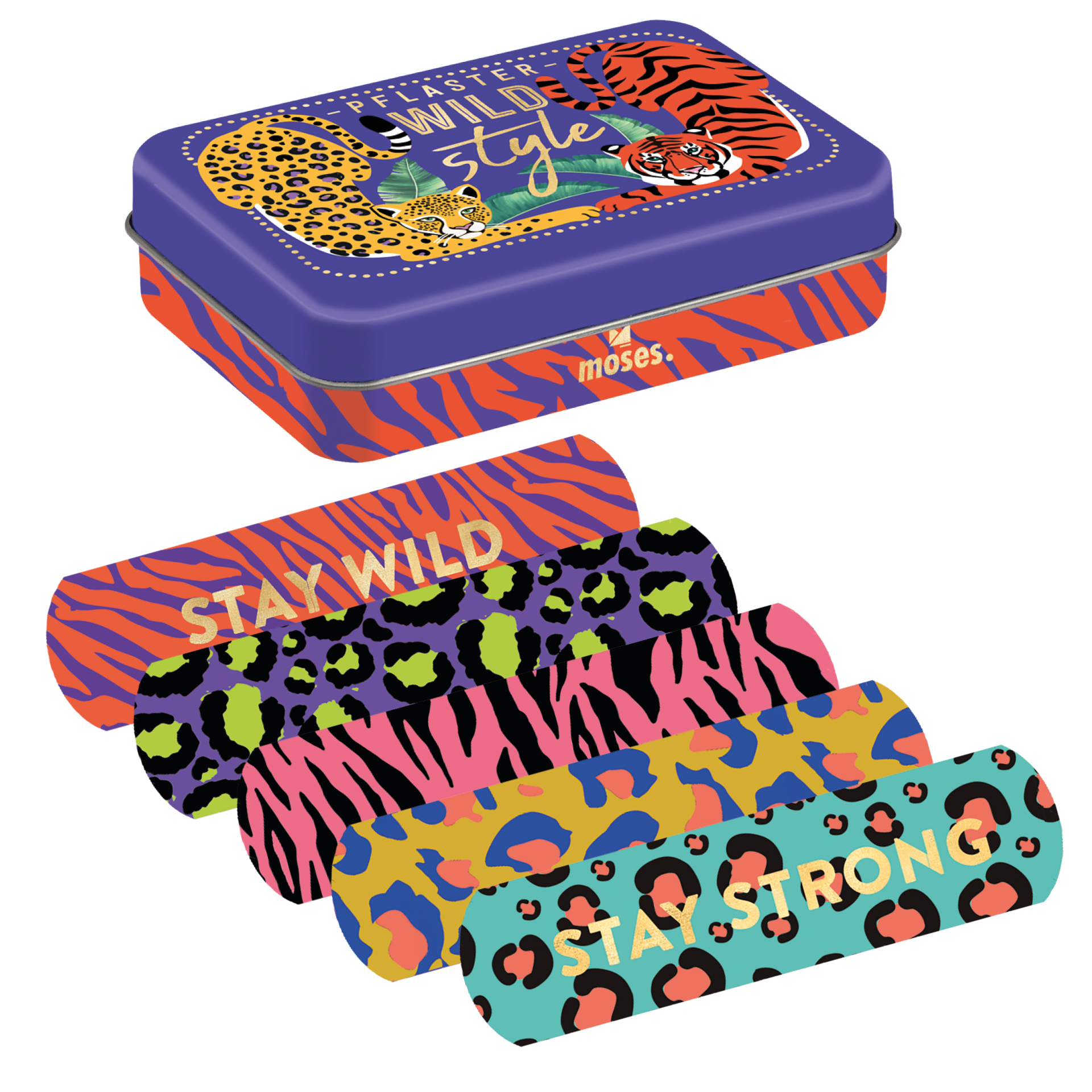 TimeTEX Pflaster-Box "Wild Style", 20 Stück in Metallbox