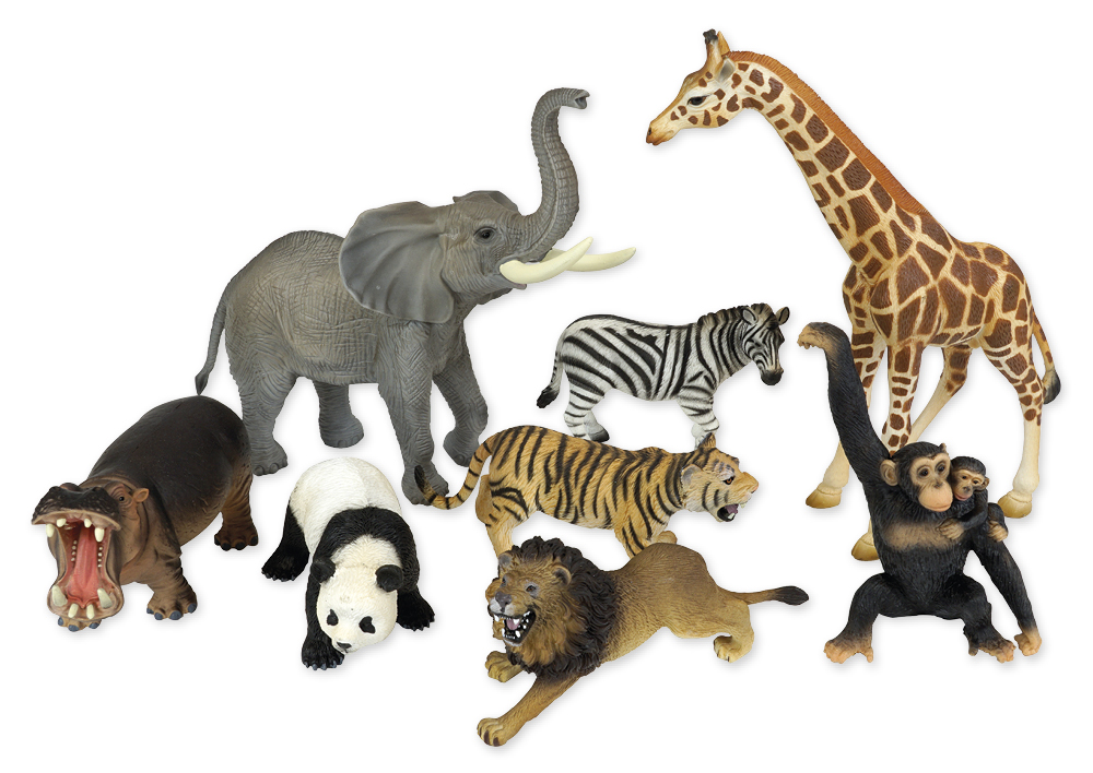 TimeTEX Set Zoo-Tiere, 9-tlg.