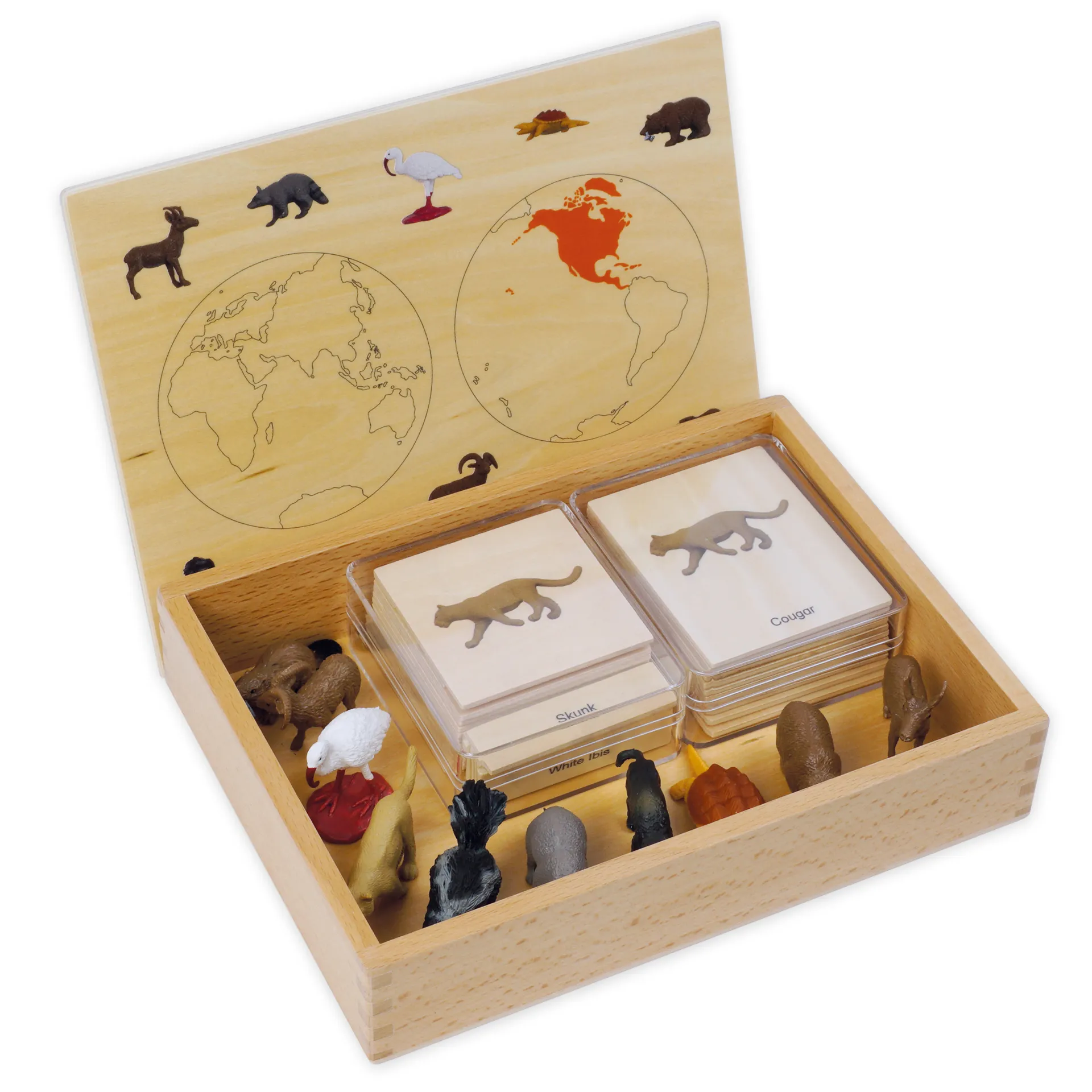 TimeTEX Mini-Tiere-Set Nordamerika "Montessori Premium"
