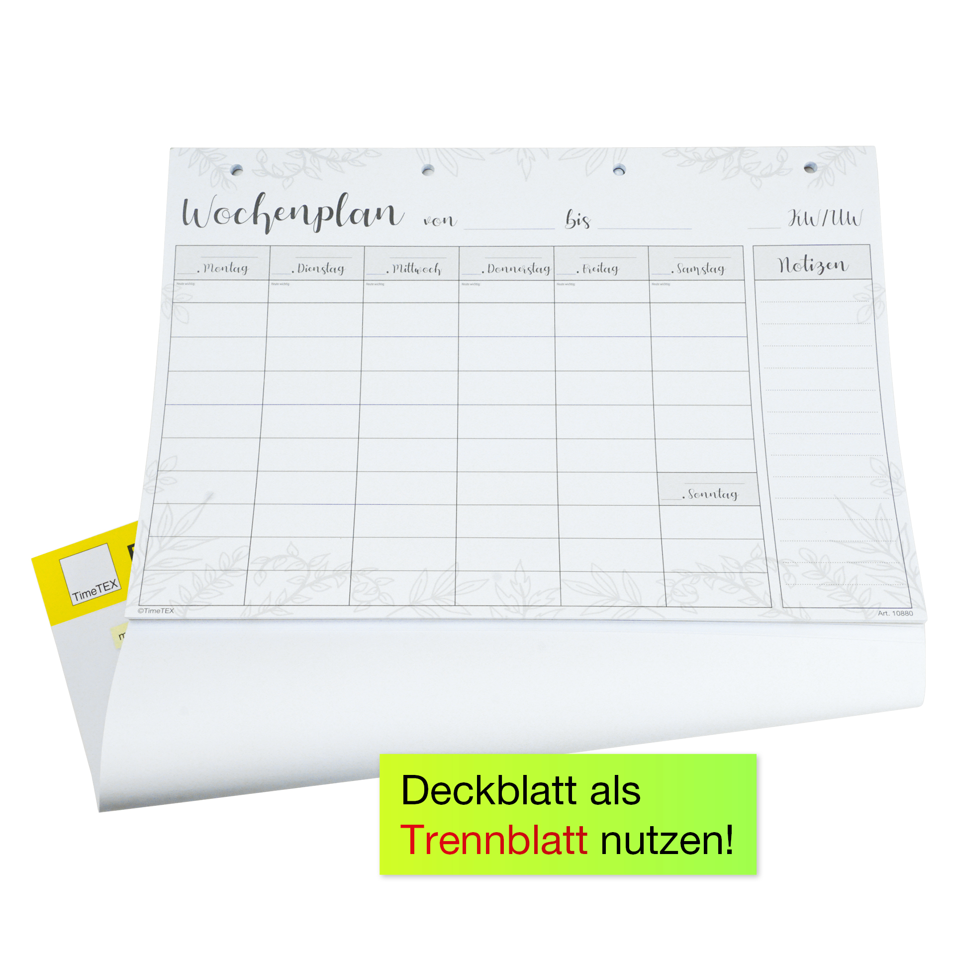 Block Wochenplan A4 "Meine Woche", 50 Blatt