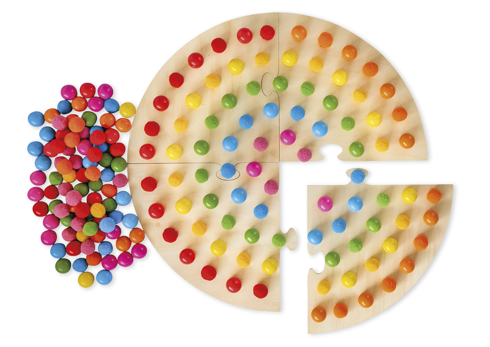 Legespiel "Regenbogen-Legekreis", 184-tlg.