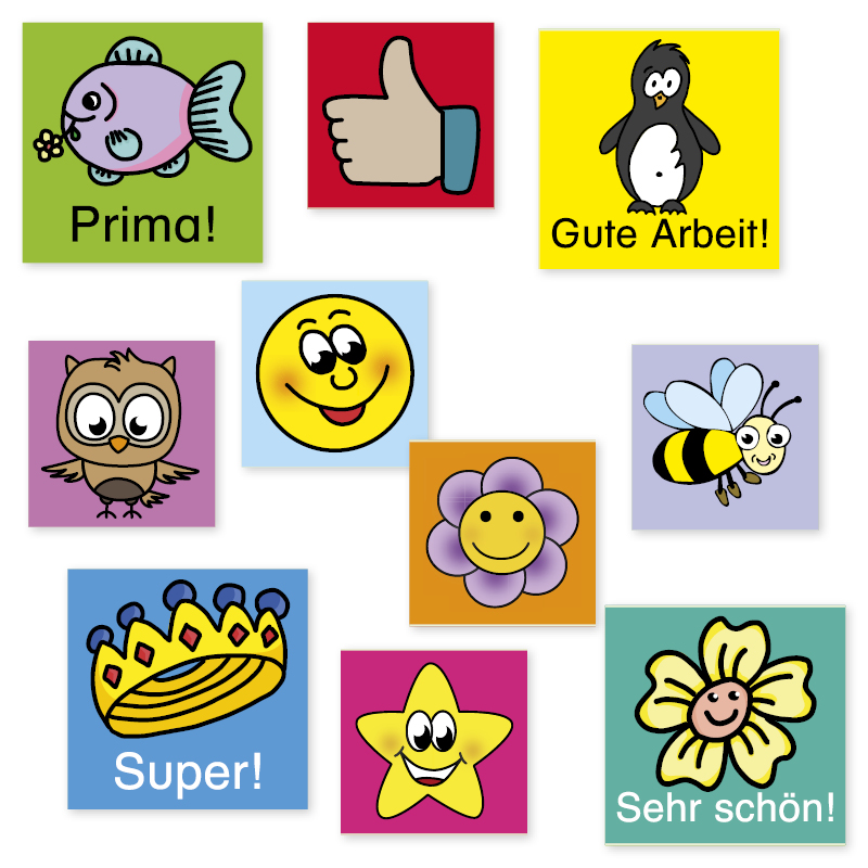 Belöningsklistermärker block XXL tyska, 1 076 st