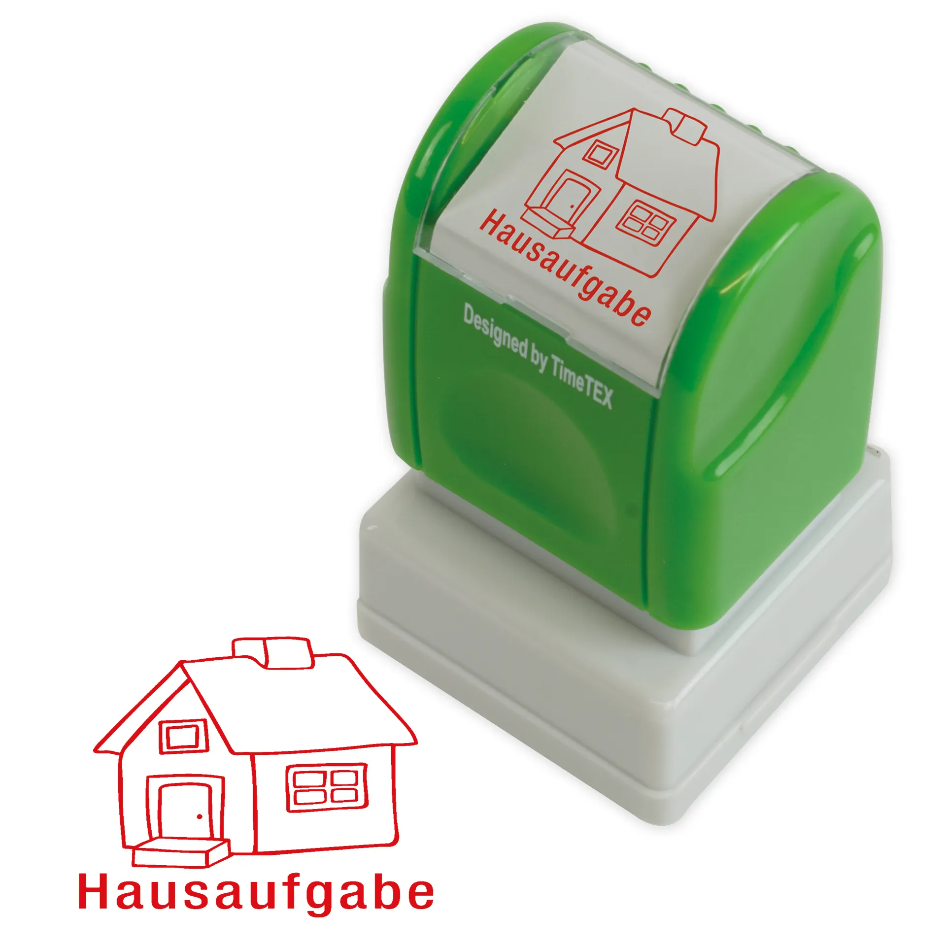 Ștampilă serigrafică "Perpetuum", "Hausaufgaben-Haus (căsuța temelor)", în germană