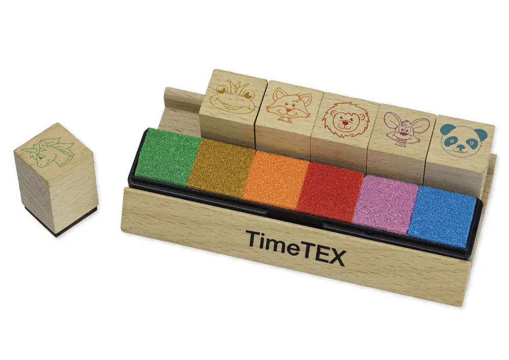 Lehrer-Stempel aus Holz "Tiere", 6-tlg. 