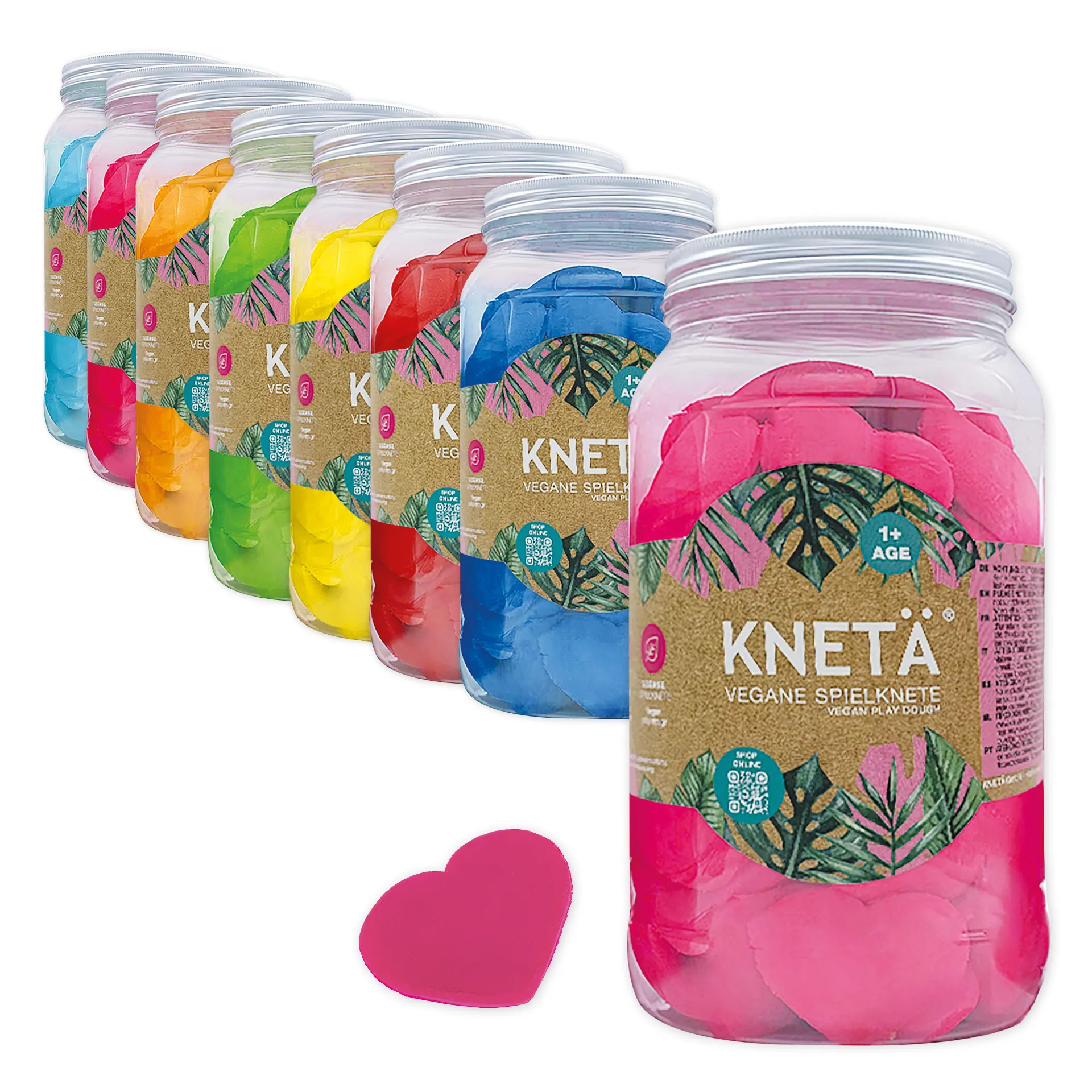 Soft-Knete "Knetä" in Herzform, vegan, 80 Stück