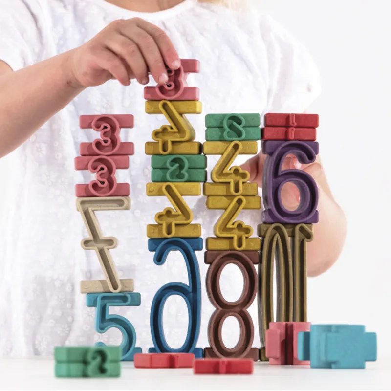 Klassensatz Stapel-Zahlen Montessori-Farben, 8-tlg., in Stapel-Box "Montessori Premium"