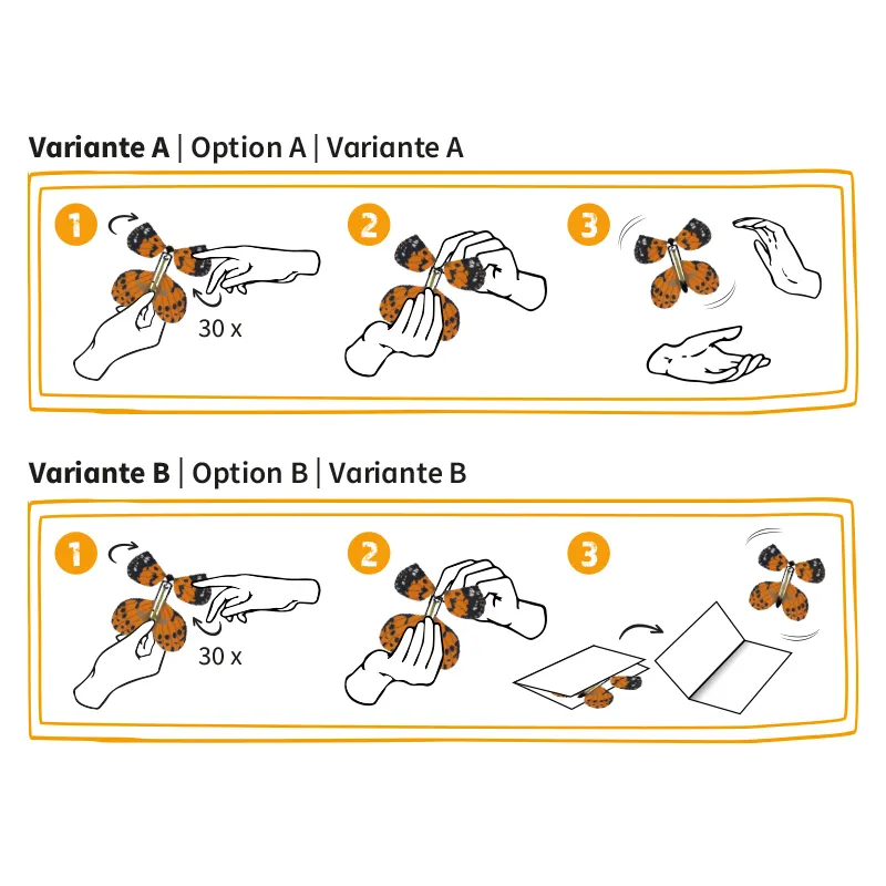 Flatternder Schmetterling, 11,5x12,3 cm