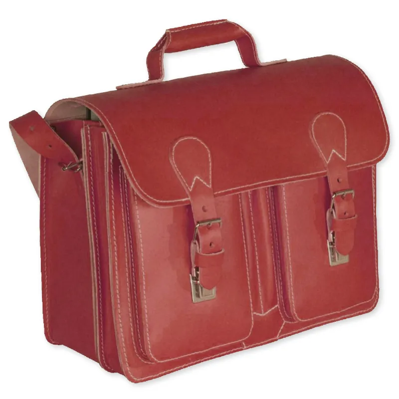 TimeTEX Büchertasche "Probata" mittel, rot, Sattelleder II./SO