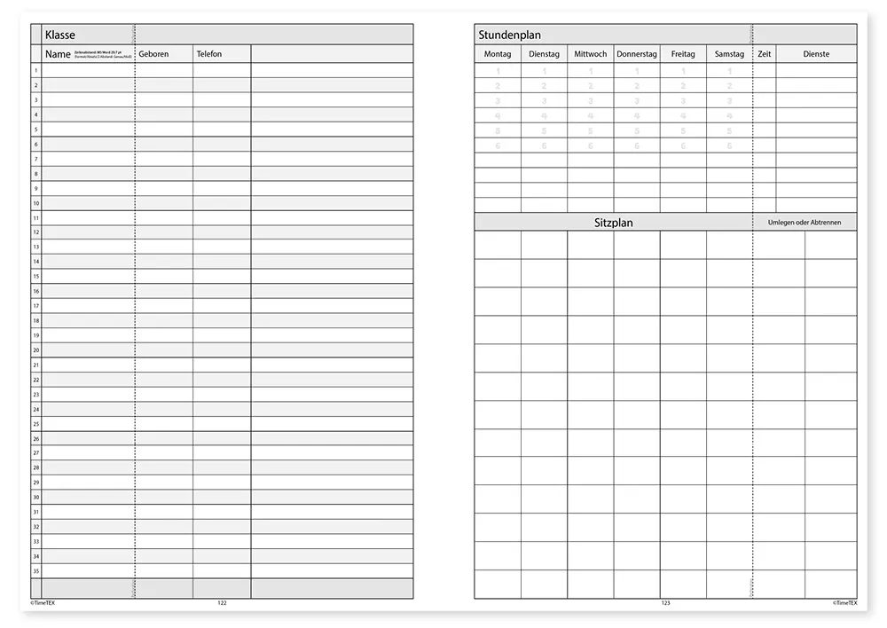 TimeTEX Trend-Schulplaner A5, 2026/2027, lagune