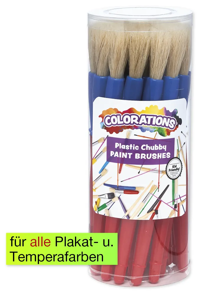 Naturhaar-Pinsel 18 cm lang, 30 Stück