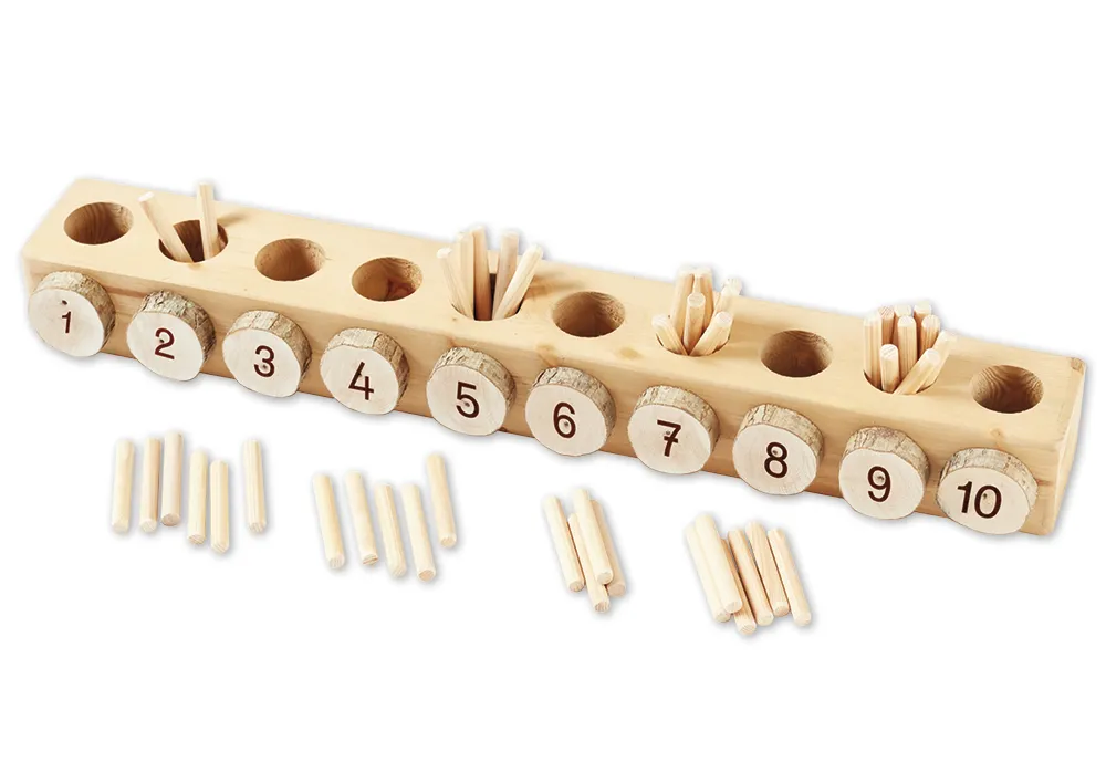 Räknelåda med räknestavar, 61 st.