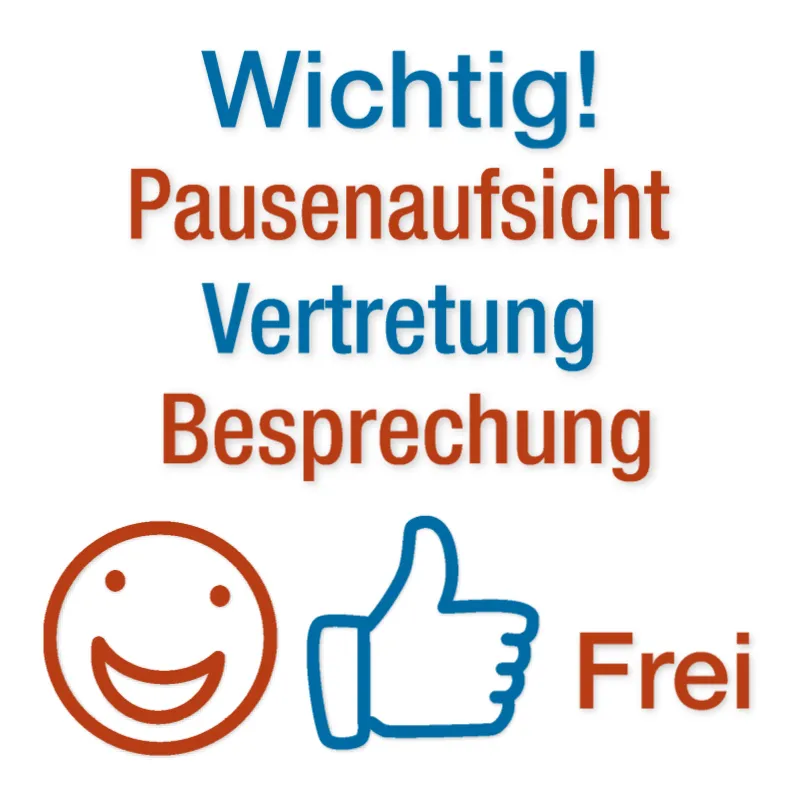 Orga-Stempel mit Stempelkissen 9-tlg., in Box