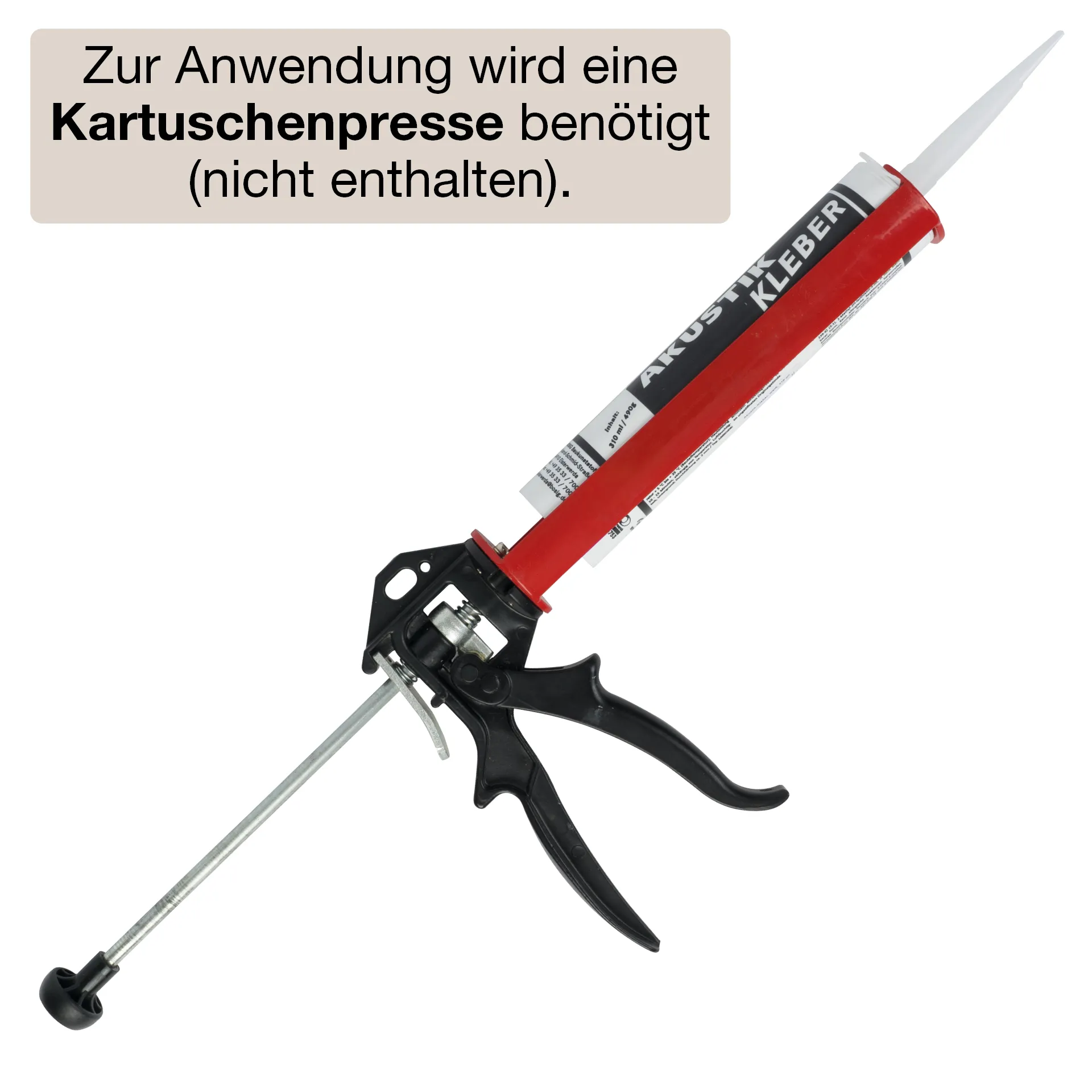 Akustik-Kleber, weiss, 490 g