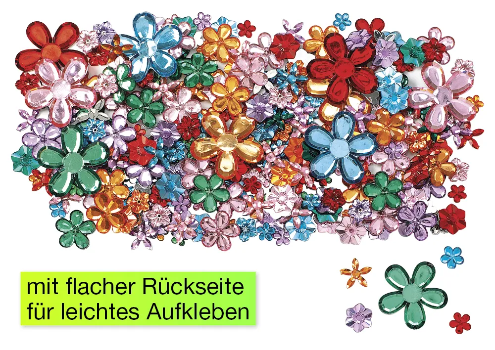 Blumen-Dekosteinchen, 300-tlg.