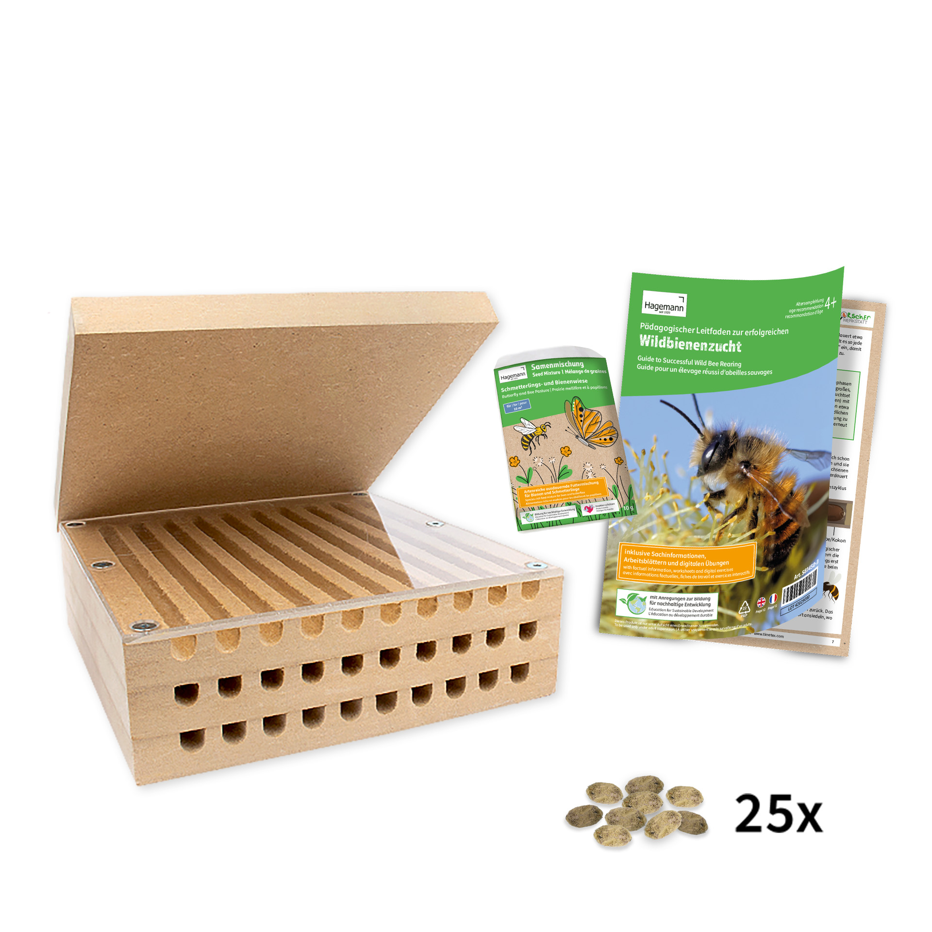 Zuchtset "Wildbienen" kompakt, Rote Mauerbiene, 4-tlg.