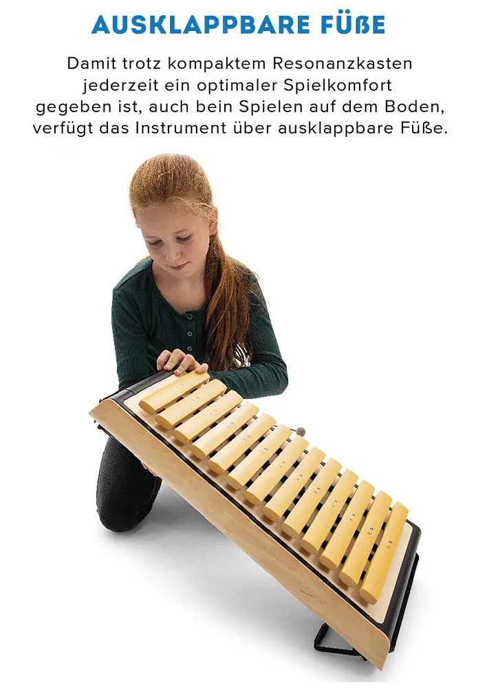 SONOR SMART Metallophon, Sopran c2-a3 + fis2, b2, fis3, mit Schlägel, zum Stapeln, SSM 10 DE