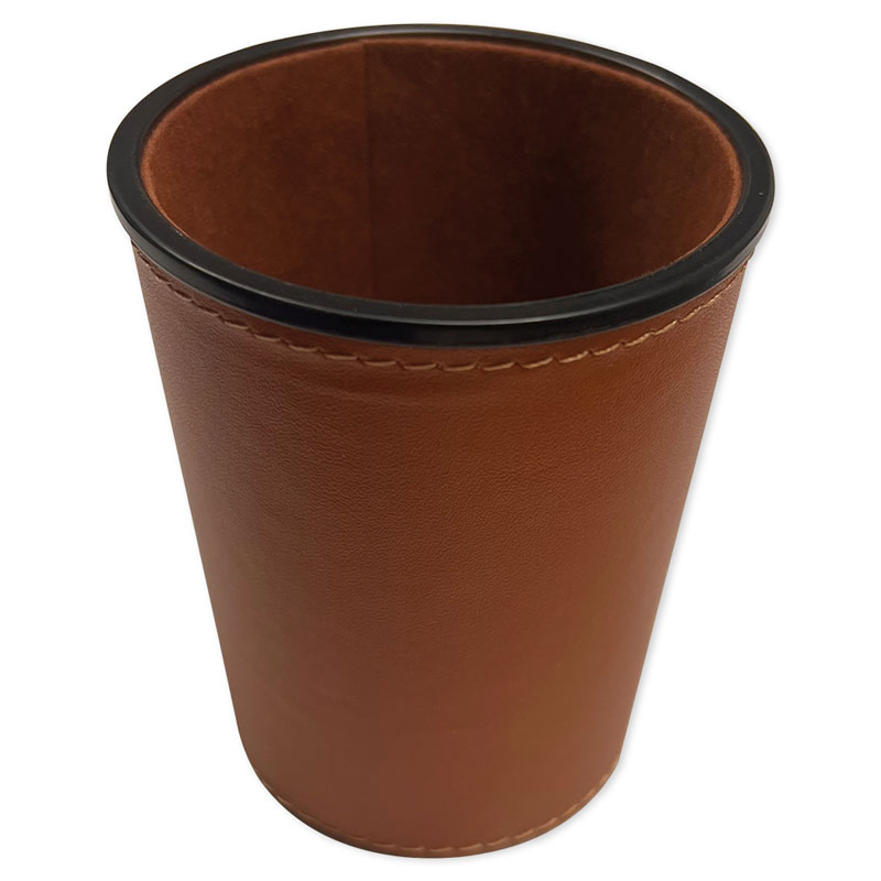 Würfel-Becher aus Kunstleder, 90x75 mm