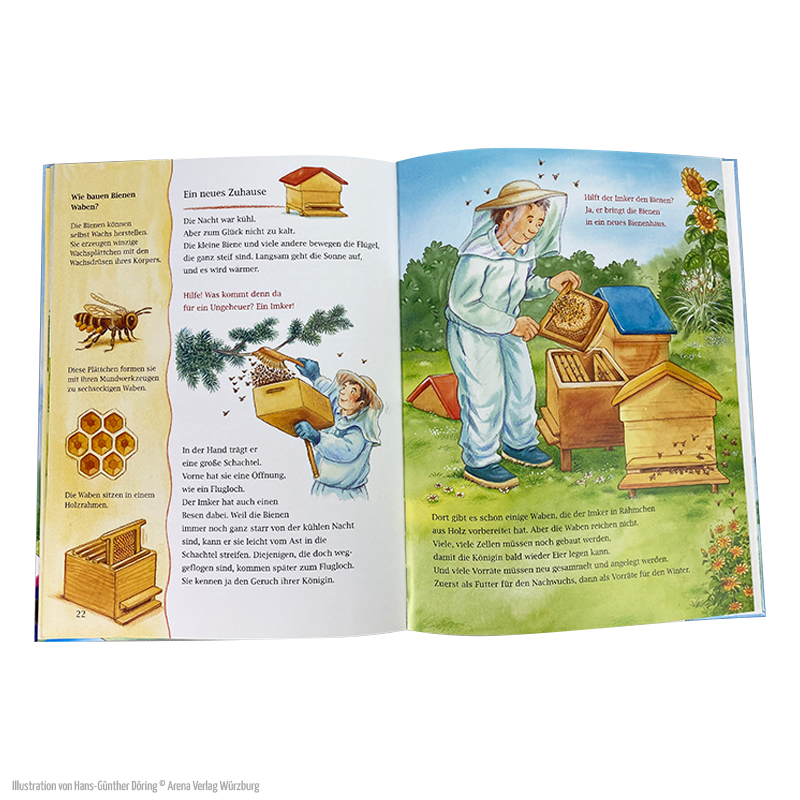 Buch "Wohin fliegst du, kleine Honigbiene?", 32 Seiten