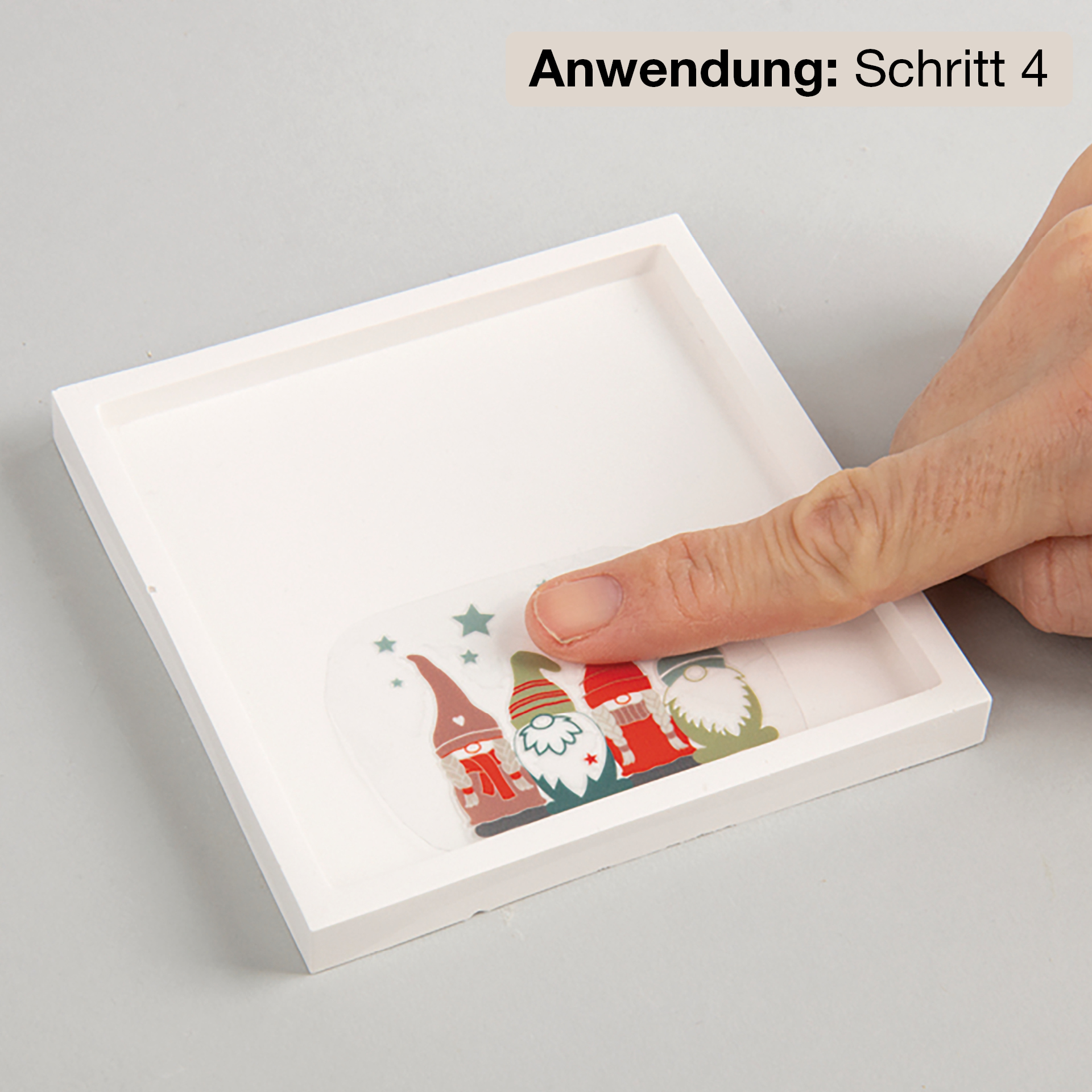 Transfer-Aufkleber "Merry Christmas", mit 3D-Effekt