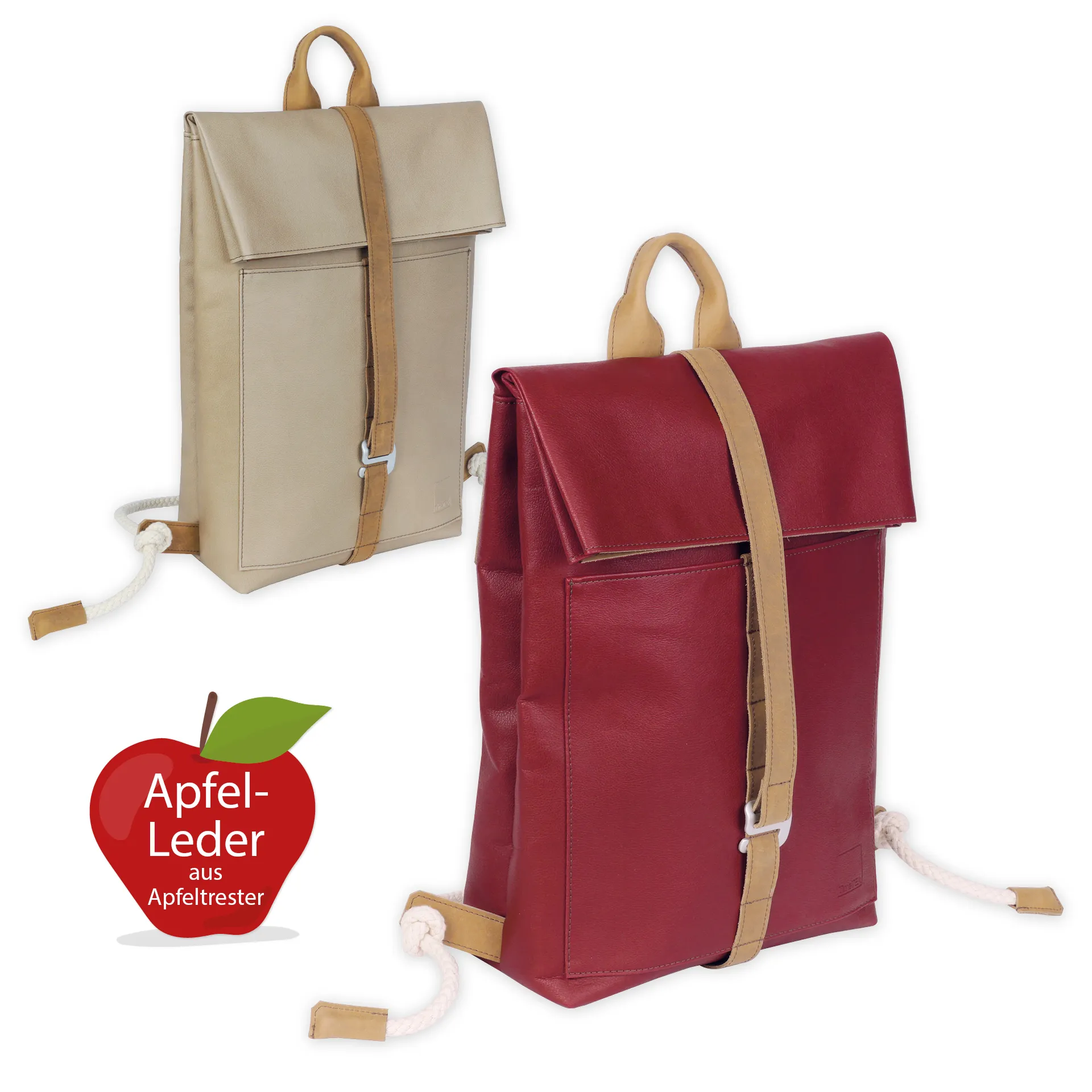 TimeTEX Lehrer-Rucksack "Sacci Pure" aus Apfelleder