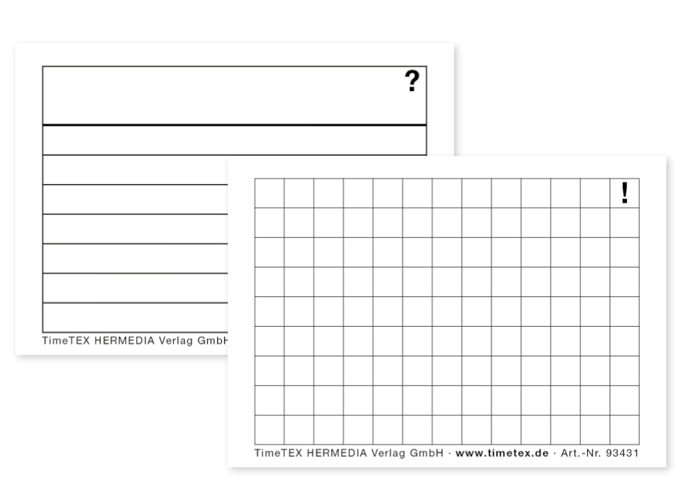 Blanko-Lernkärtchen, A8 weiss, 100 Stück