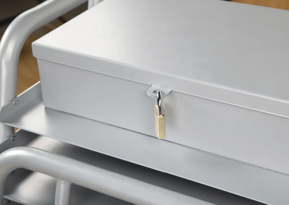 Laptop- und Tablet-Stahlwagen, 14 Fachböden