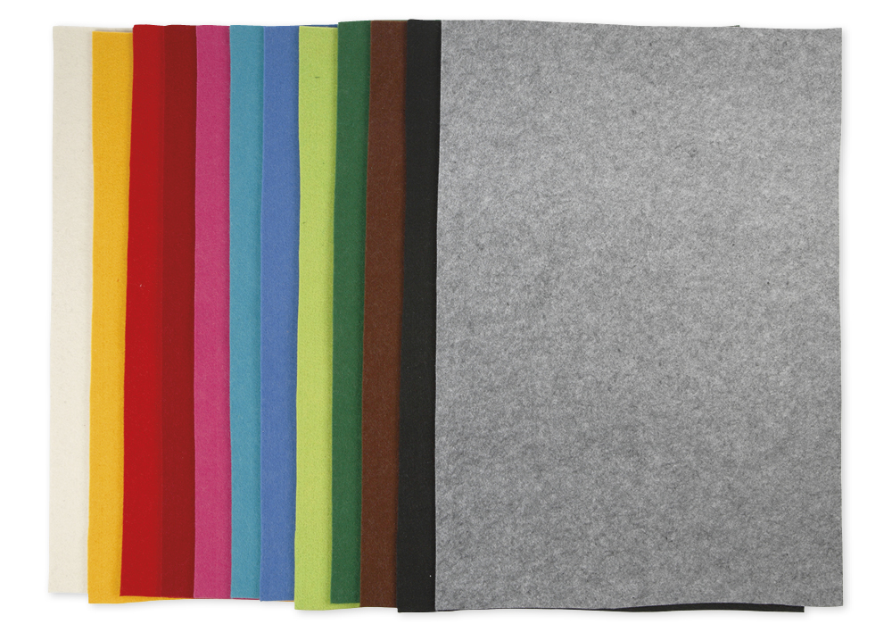 Hagemann Bastel-Filz, 3 mm stark, 42x60 cm, 12 Stück