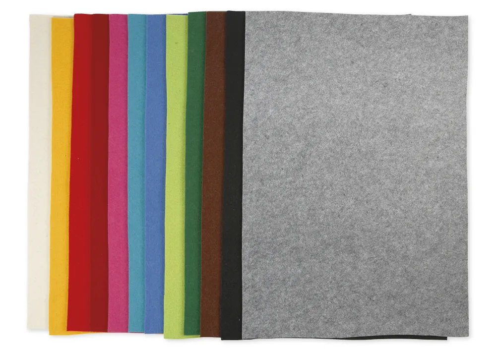 Bastel-Filz, 3 mm stark, 42x60 cm, 12 Stück